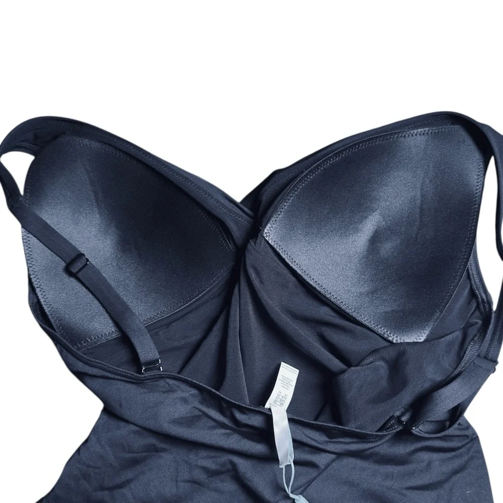 Nwt Sea Level One Piece Swimsuit Twist Top Ruched Sz 10 - Picture 10 of 13